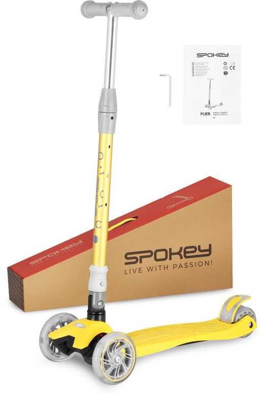Balansinis paspirtukas Spokey Plier, geltonas