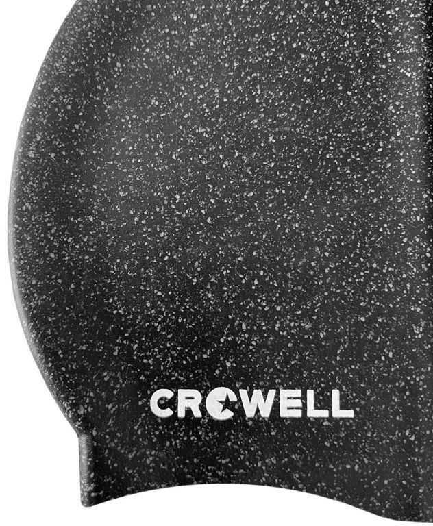 Silikoninė plaukimo kepuraitė Crowell Recycling Pearl juoda col.1