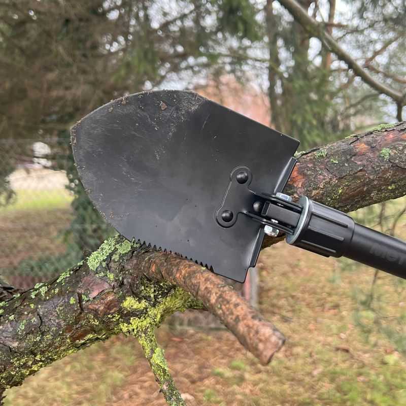 Sulankstomas turistinis kastuvas Meteor, 46 cm, juodas