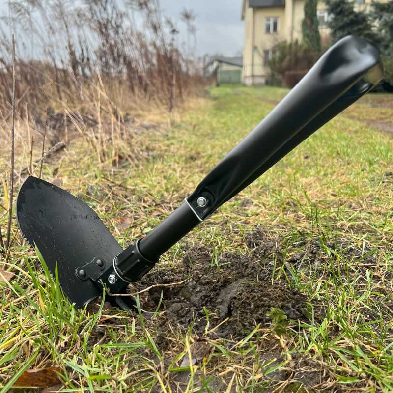 Sulankstomas turistinis kastuvas Meteor, 46 cm, juodas