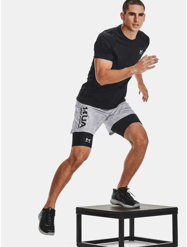 Šortai treningowe Under Armour HG Armour Long Shorts - juodas/baltas dydis: m