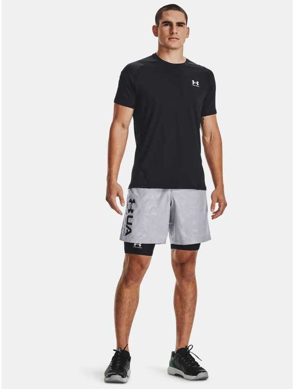 Šortai treningowe Under Armour HG Armour Long Shorts - juodas/baltas dydis: m