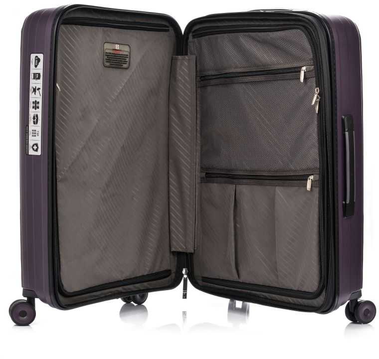 Kelioninis Vidutinio dydžio lagaminas Swissbags Echo 72- 89l 65cm polipropileno tsa kietasis lagaminas