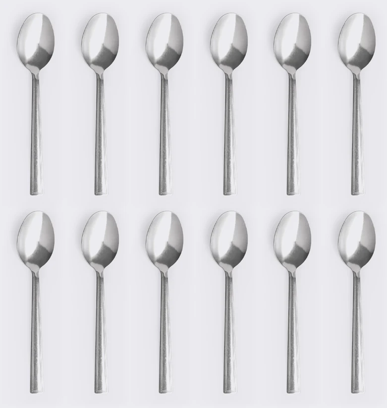 12 Bari valgomųjų šaukštų rinkinys, 19,5 cm, DOMOTTI