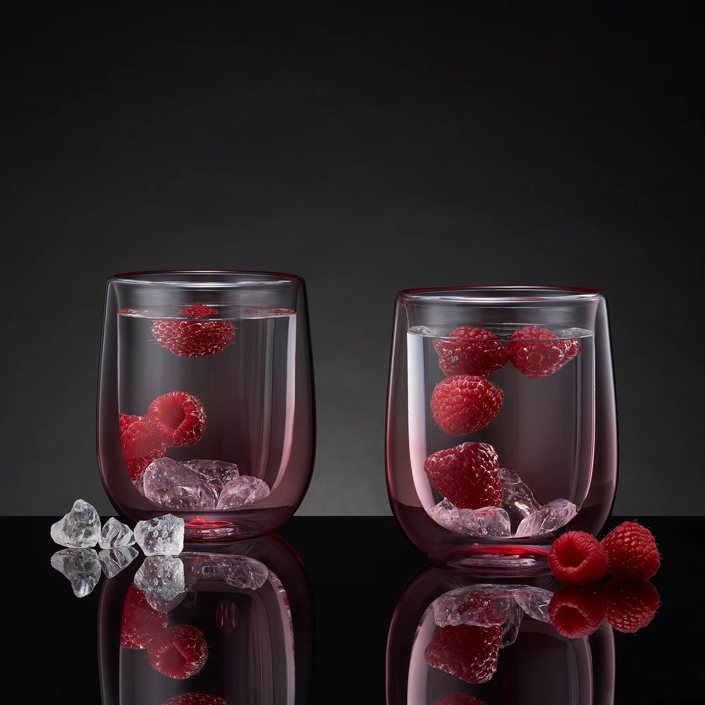 2 „Ombre“ termo stiklinių rinkinys, 350 ml, rožinės spalvos, „AMBITION“