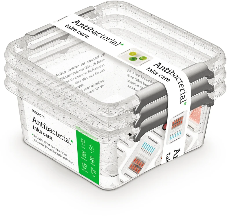 3 antibakterinių* indelių rinkinys 850 ml ORPLAST