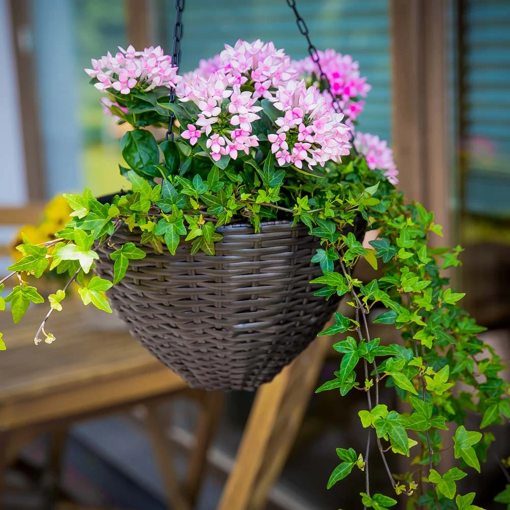3 apvalių vazonų rinkinys wenge PATIO