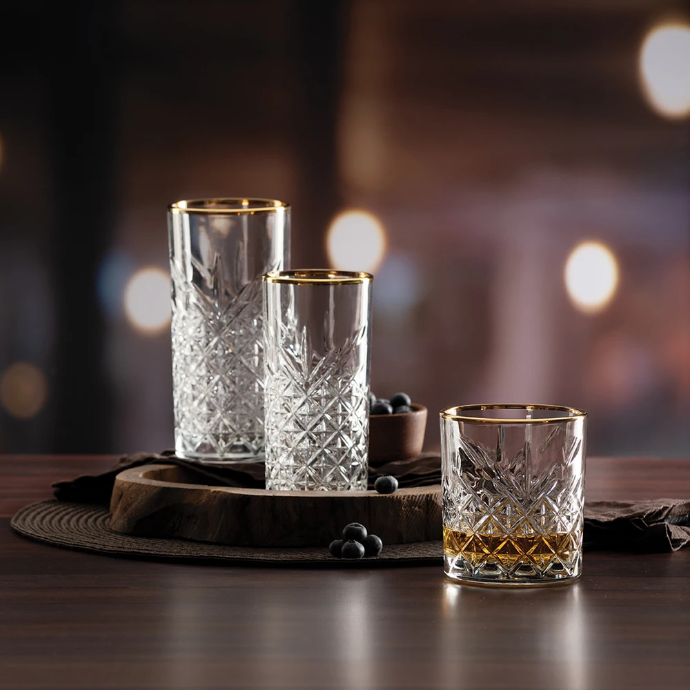 4 aukštų Timeless Gold stiklinių rinkinys 450 ml PASABAHCE