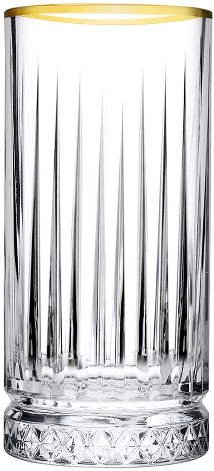 4 stiklinių rinkinys su auksiniu apvadu Elysia 280 ml PASABAHCE