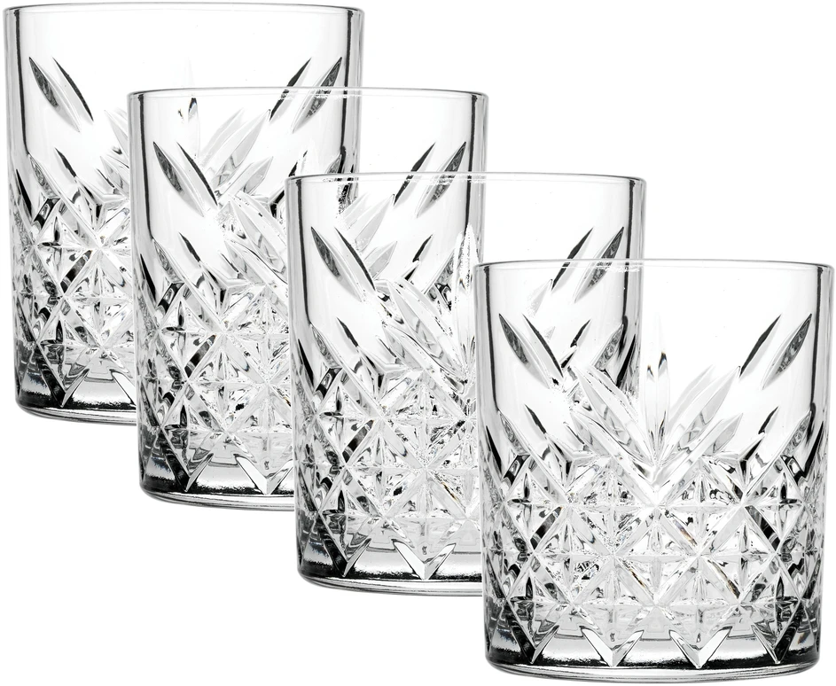 4 žemų Timeless stiklinių rinkinys 420 ml PASABAHCE