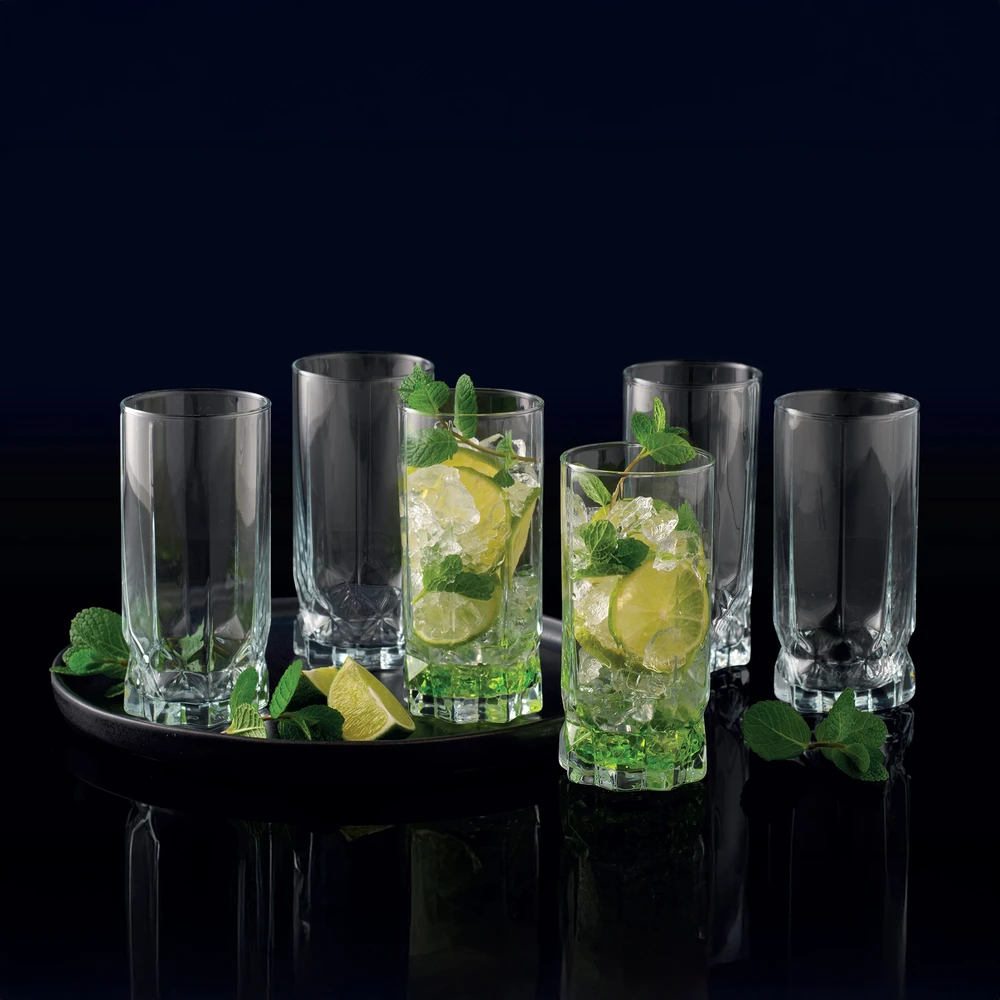 6 aukštų stiklinių rinkinys Diamond 325 ml AMBITION