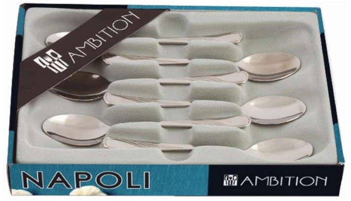 Dajar 6 Napoli kavos šaukštų rinkinys 12 cm AMBITION