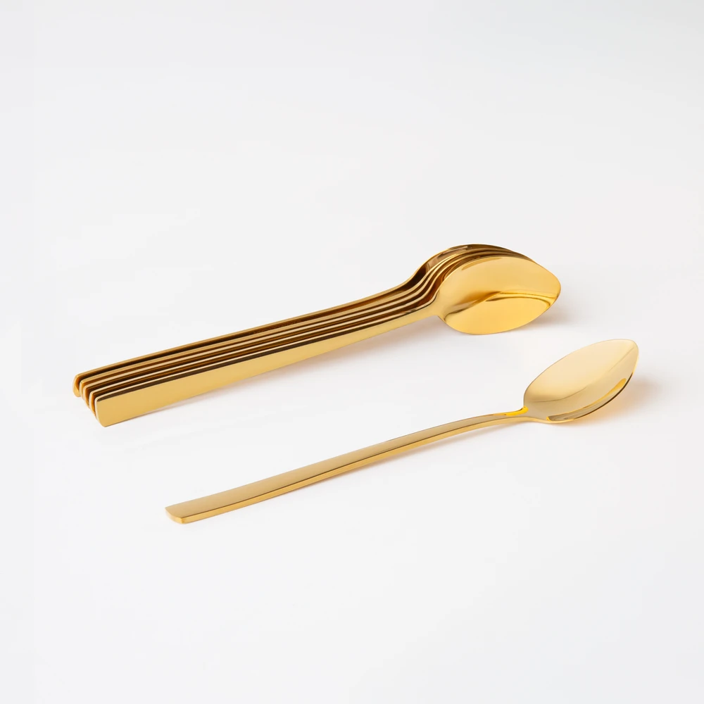 6 Prato desertinių šaukštelių rinkinys, 18,5 cm, auksinės spalvos, AMBITION