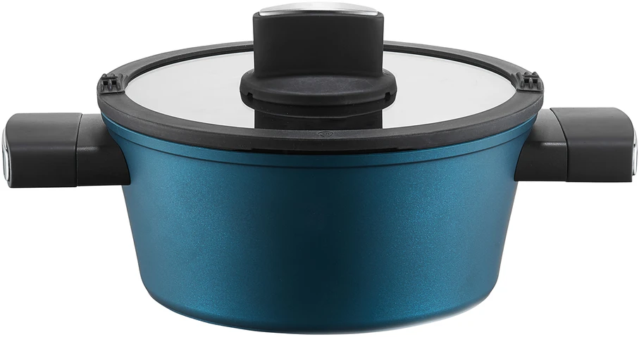 Aliuminio puodas su dangčiu Azzurro 28 cm 6 l AMBITION
