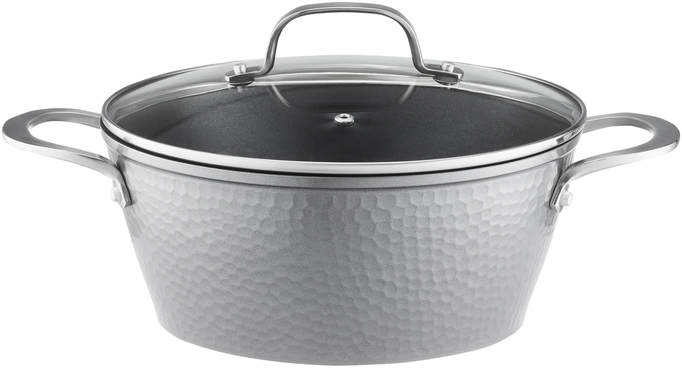 Aliuminio puodas su dangteliu Burbulas 28 cm 6,5 l AMBITION