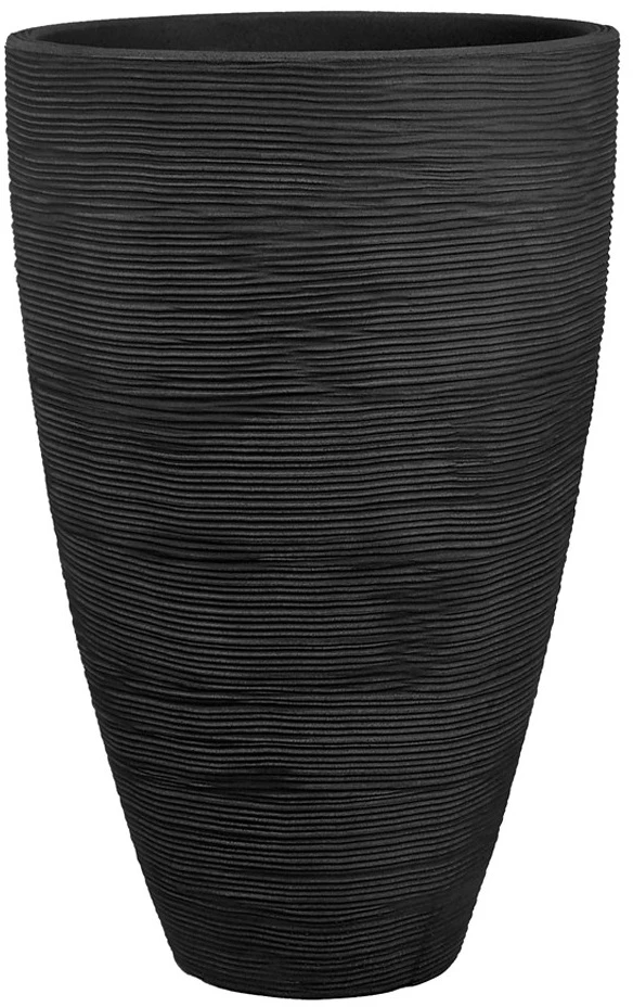 Apvalus sodo vazonas 40 x 60 cm antracitinis PATIO