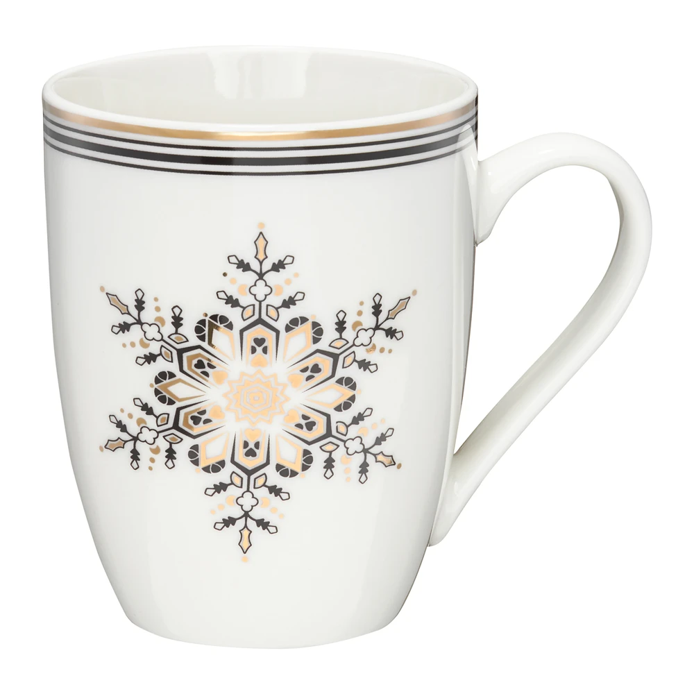 Art Deco Stars Kalėdinis puodelis 360 ml snaigė AMBITION