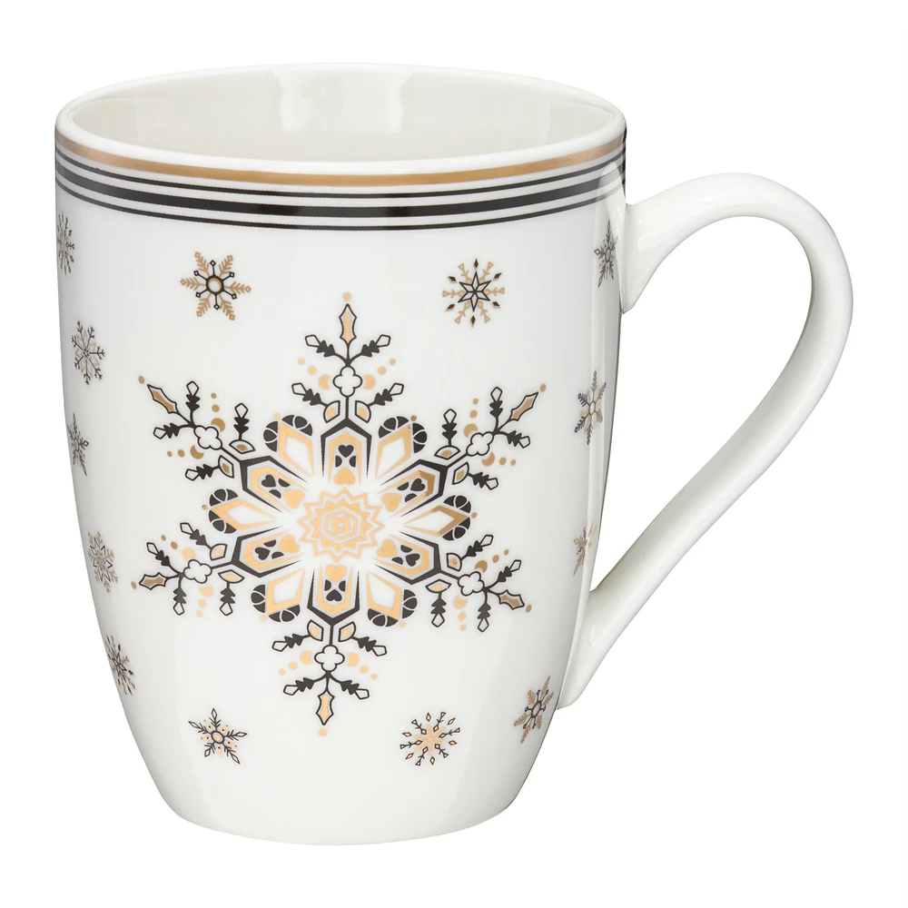 Art Deco Stars Kalėdinis puodelis 360 ml snaigės AMBITION