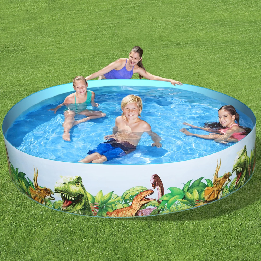 Baseinas BESTWAY 244x46cm vinilo + PVC dinozaurų vaikams 3+