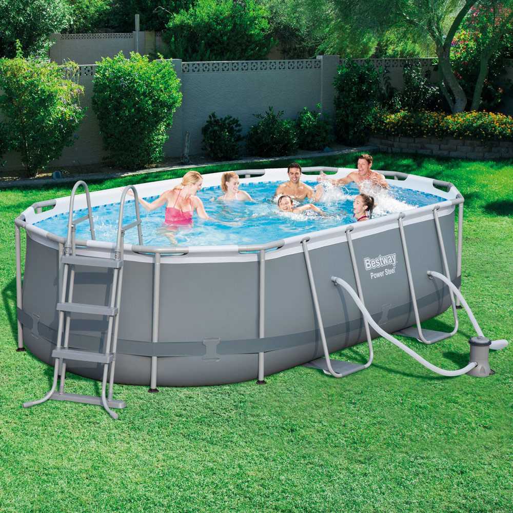 Bestway 56620 "Power Steel" 427 x 250 x 100 cm, ovalaus baseino rinkinys