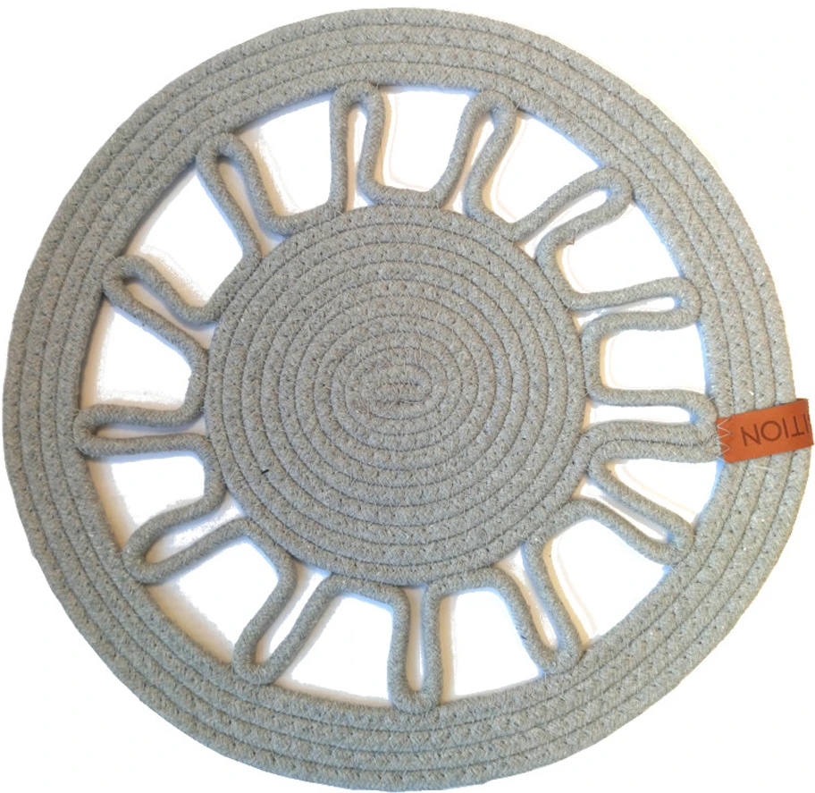Boho stalo kilimėlis 35 cm pilkas AMBITION
