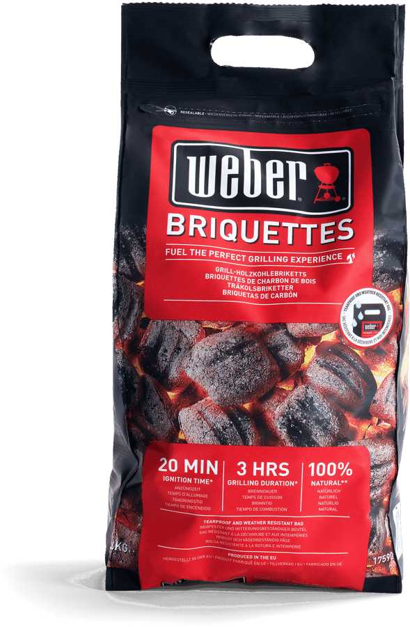 Presuoti anglies briketai WEBER Briquettes, 4kg
