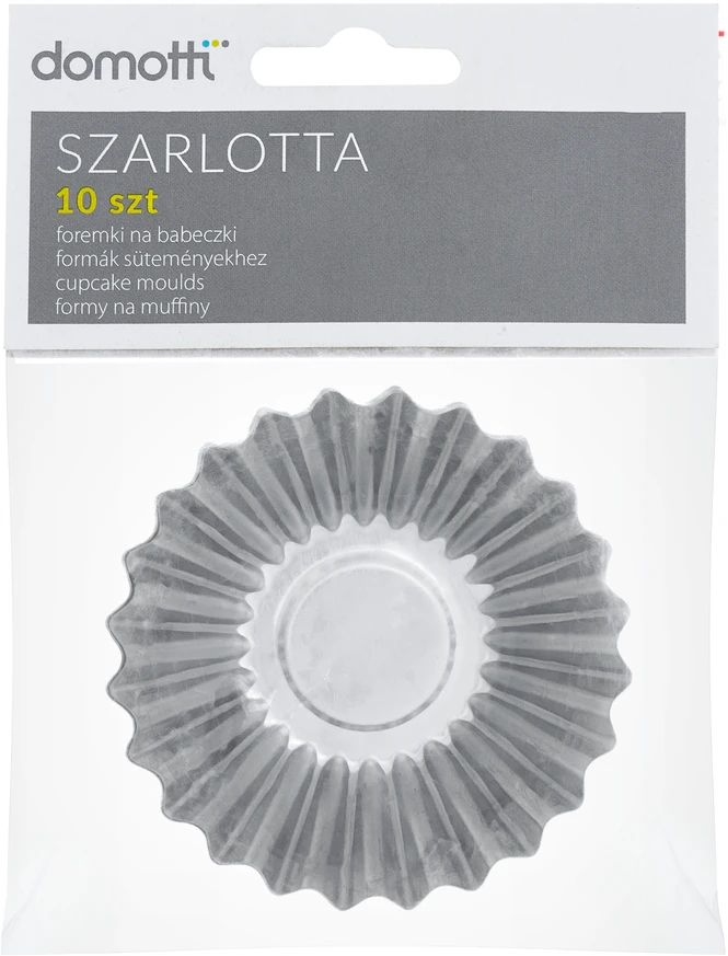 Charlotte tartlečių/keksinių formelių rinkinys, DOMOTTI 10 vnt