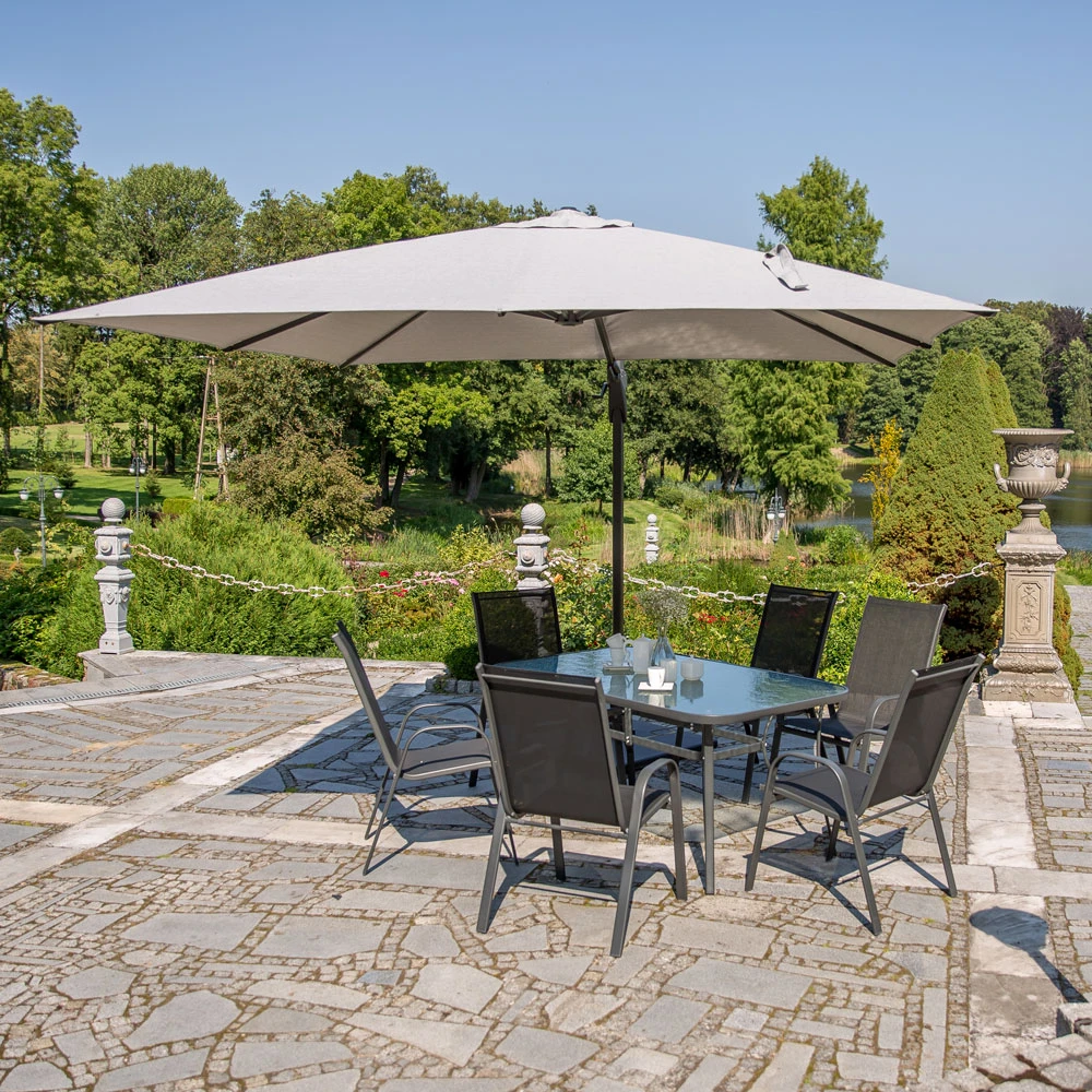 Lauko baldų komplektas Denverio antracito PATIO sodo baldų komplektas