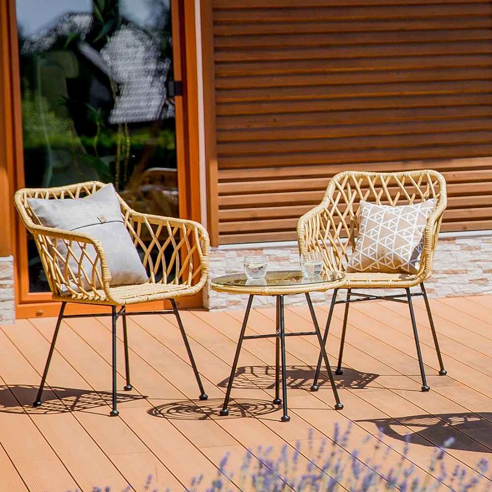 Lauko baldų komplektas Desire smėlio spalvos PATIO sodo baldų komplektas