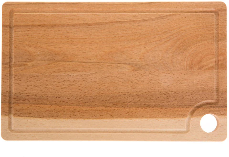 Medinė stačiakampė pjaustymo lentelė su rankena Woody 32 x 20 cm DOMOTTI
