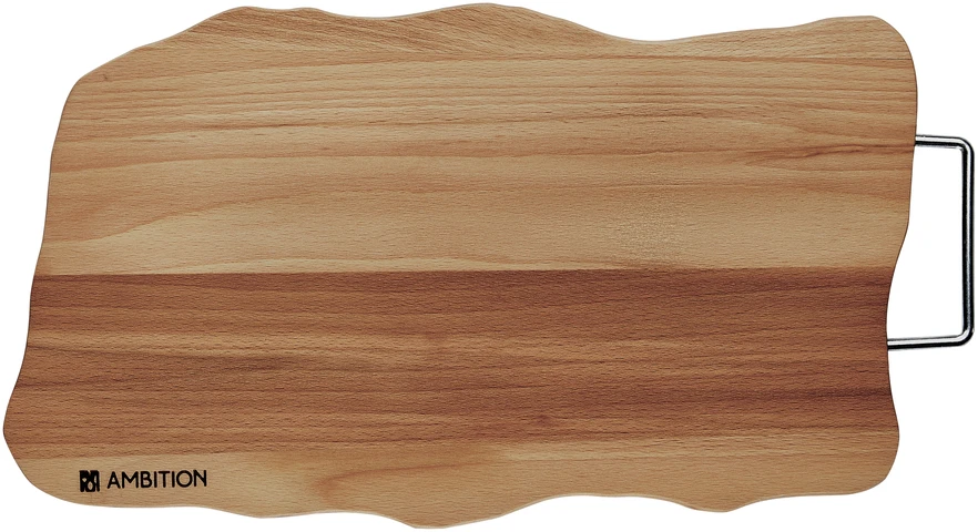 Deska do krojenia drewniana su laikikliu Natural Fala 36 x 20 cm AMBITION