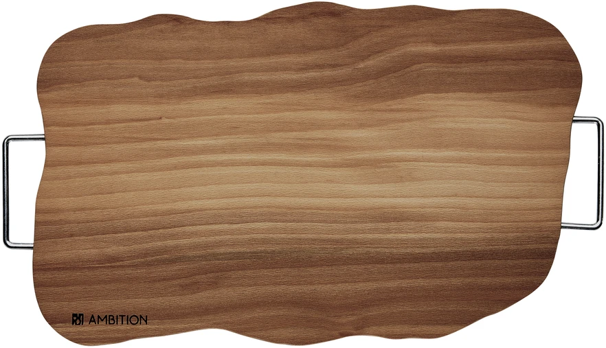 Deska do krojenia drewniana su laikikliu Natural Fala 39 x 25 cm AMBITION