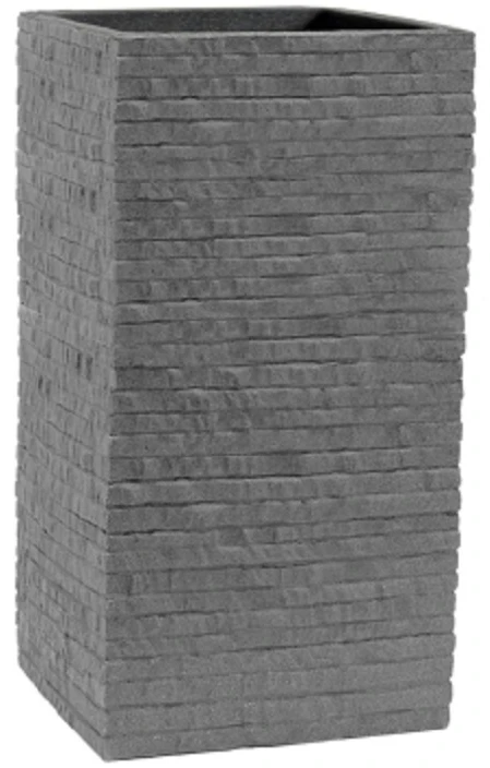 Kvadratinis sodo vazonas 27 x 27 cm Kubus plytų kamuolys PATIO