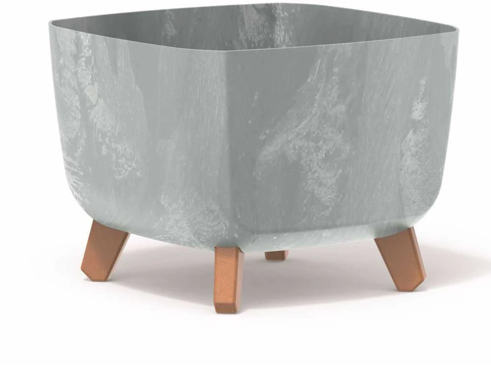 Panier De Courses Alma Keeeper - 15L Gris Nordic - Plastique PP Solide Sans BPA - 40x29x22,5cm - Fabriqué En UE