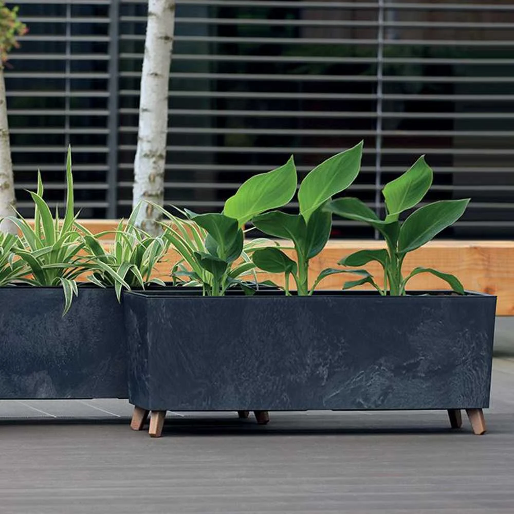 Vazonas Prosperplast URBI CASE BETON EFFECT N, CEN-81337, antracito spalvos