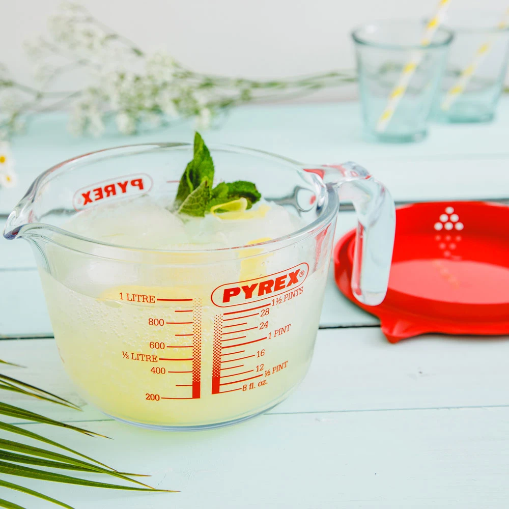 Matavimo indas su plastikiniu dangteliu 1 l PYREX
