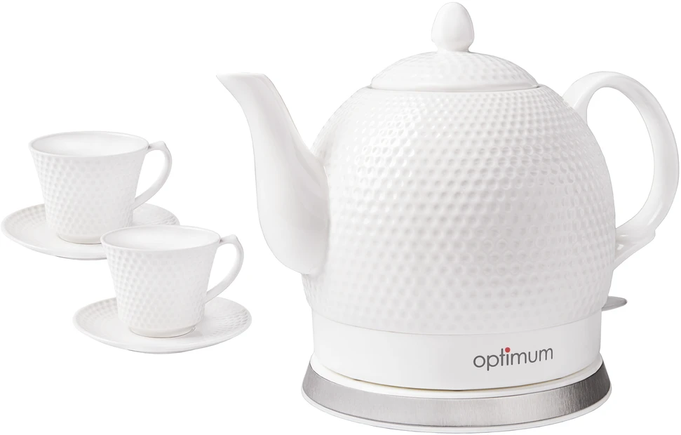 Elektrinis virdulys virdulys keraminis 1,2 l CJS-1312 su puodeliais OPTIMUM