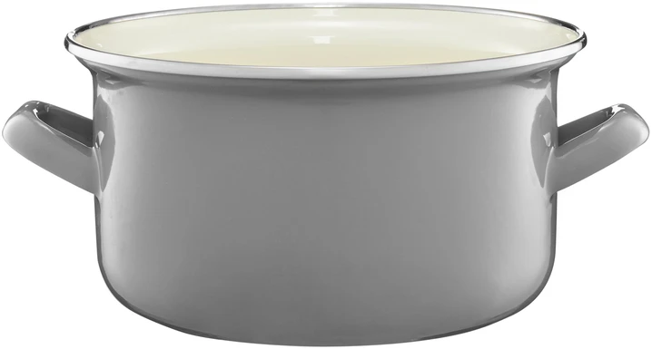 Emaliuotas puodas 16 cm 1,8 l pilkas EMALIA OLKUSZ