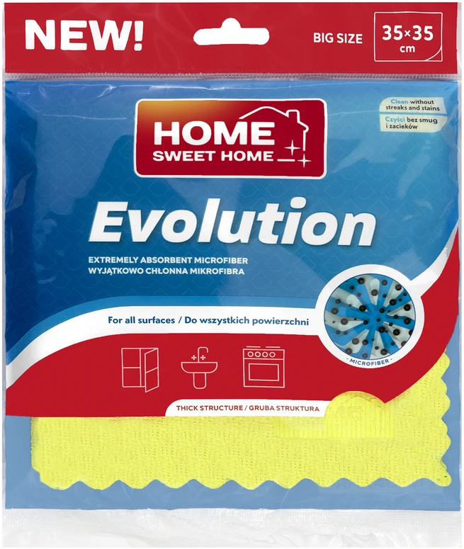 Evolution mikropluošto šluostė 35 x 35 cm HOME SWEET HOME