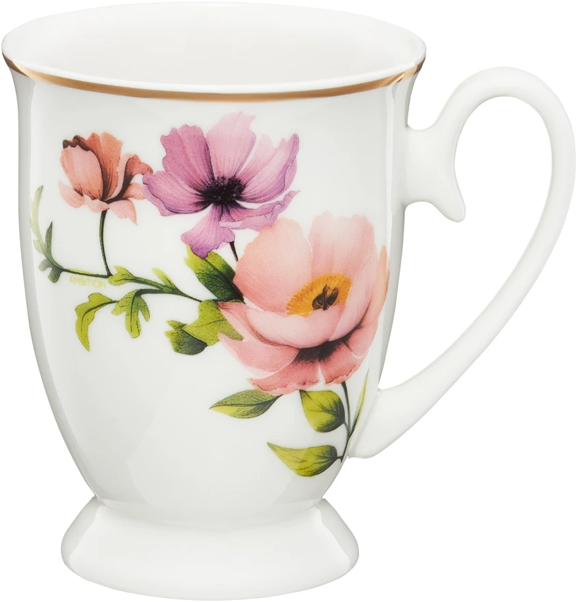 Flores porcelianinis puodelis 300 ml AMBITION