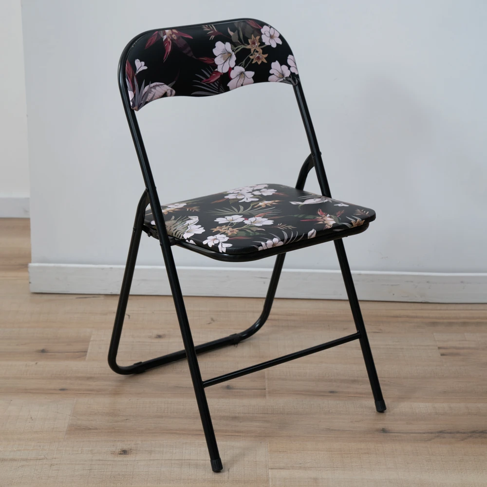 Flower Juodas Camping Chair 46,5 x 44 x 78 cm PATIO