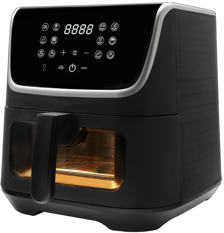 Toya FX-6001 juoda OPTIMUM be riebalų gruzdintuvė