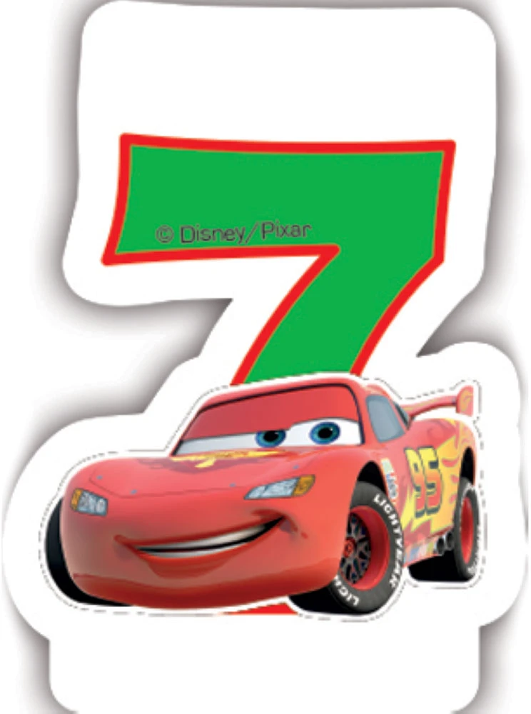 Gimtadienio žvakė 7 automobiliai DISNEY