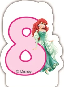 Gimtadienio žvakė 8 Princesės ir gyvūnai DISNEY