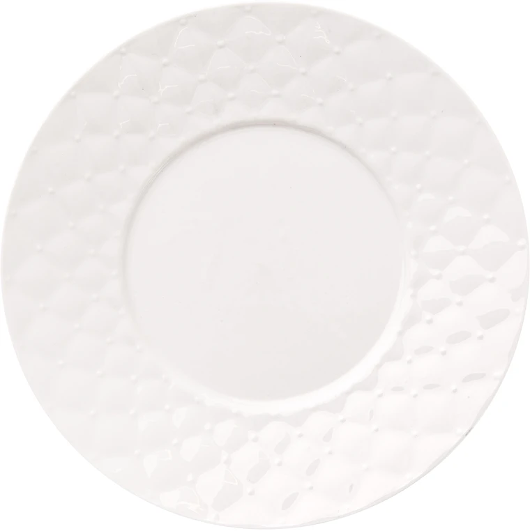 Glamour desertinė lėkštė 20,5 cm balta AMBITION