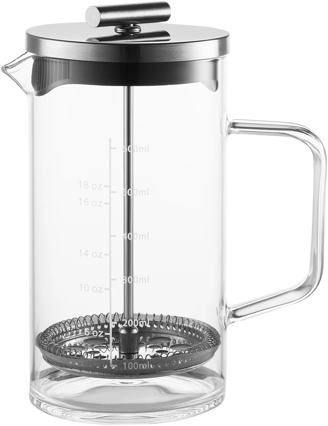 Griffin stiklinis kavinukas su plieniniu stūmokliu 600 ml