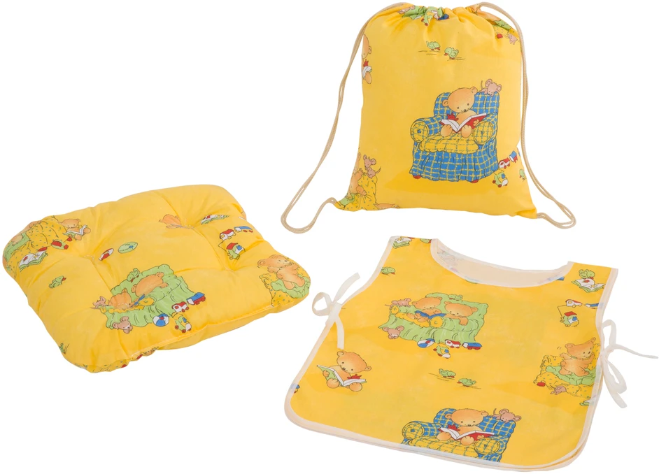 Ikimokyklinuko komplektas krepšys / prijuostė / pagalvė Susa I005-05PB PATIO