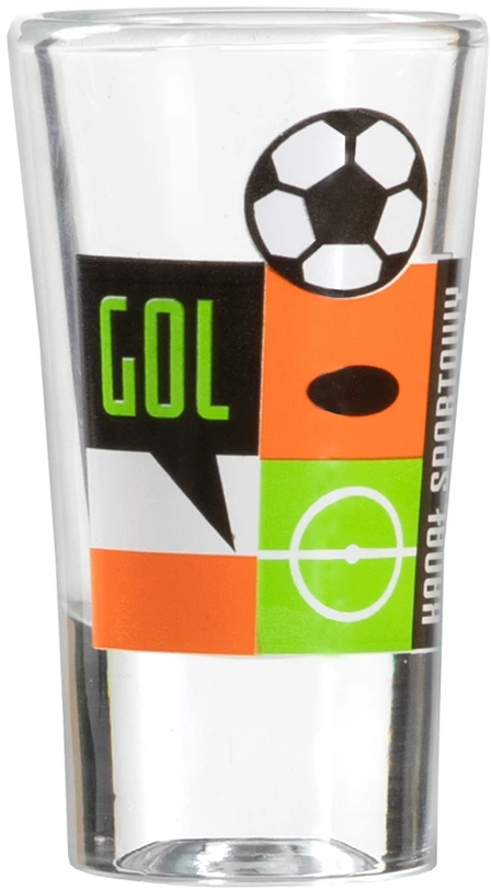 Kana Sportowy 6 degtinės stiklinių rinkinys Gol Kamuolys 25 ml SPORTS CHANNEL