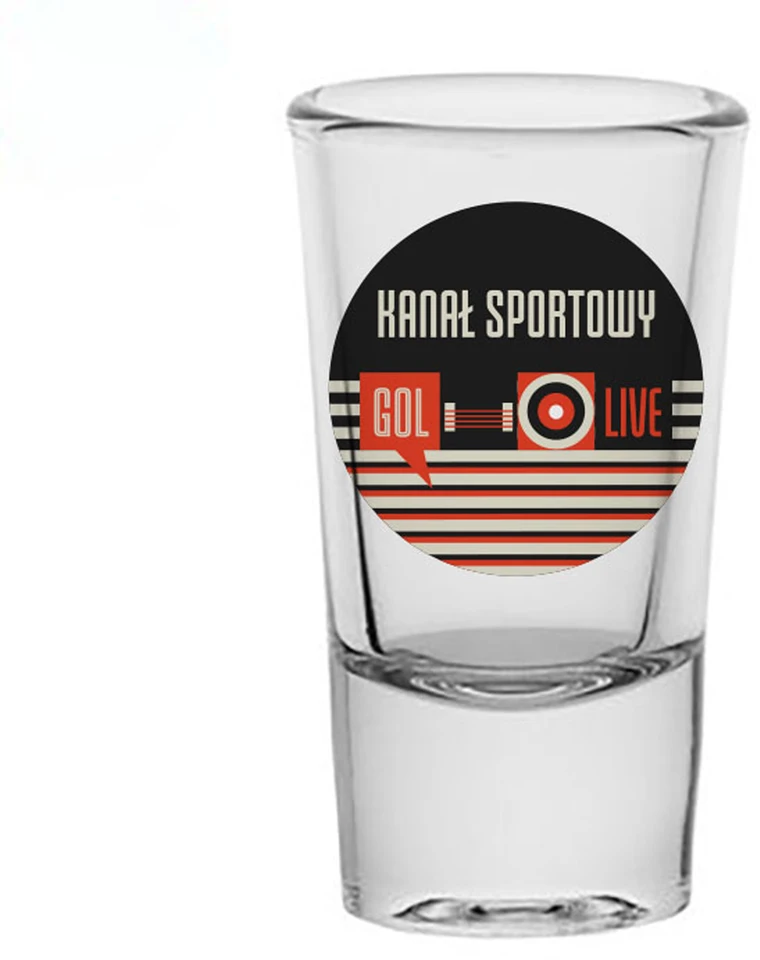 Kana Sportowy 6 Gol Live 25 ml degtinės stiklinių rinkinys SPORTS CHANNEL