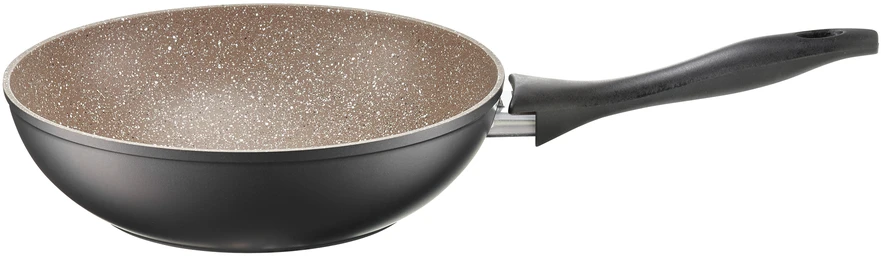 Keptuvė wok su powłoką Qualum Basic Stone Edition Arras 26 cm AMBITION